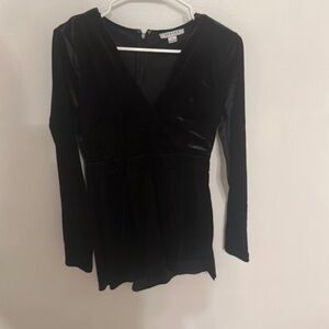 Black long sleeve romper